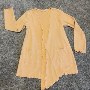 Dot Dot Smile Girl Size 11 Open Front Cardigan with Pockets Long Sleeve Striped